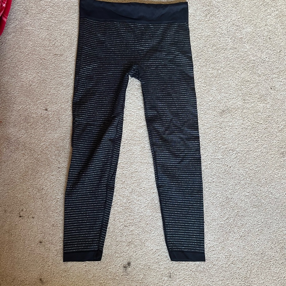Athleta Black Ribbed Leggings